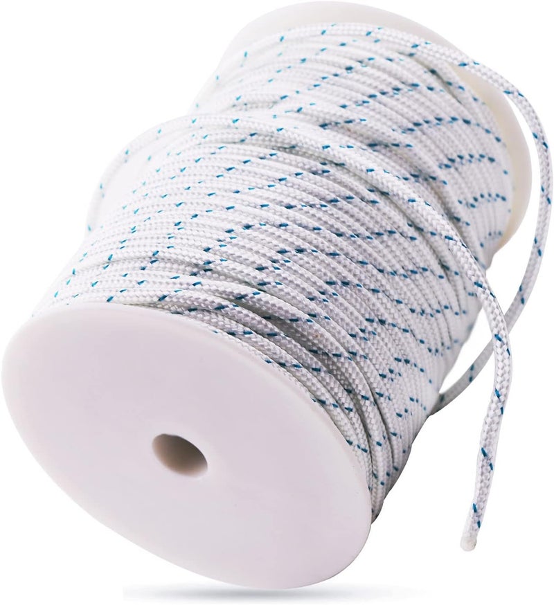 Mtanlo Recoil Starter Rope Pull Cord 4mm 100-Meter for Stihl Husqvarna Echo Poulan Homelite McCulloch Sears Craftsman Trimmer Edger Brush Cutter Lawn Mower Chainsaw - Image 1